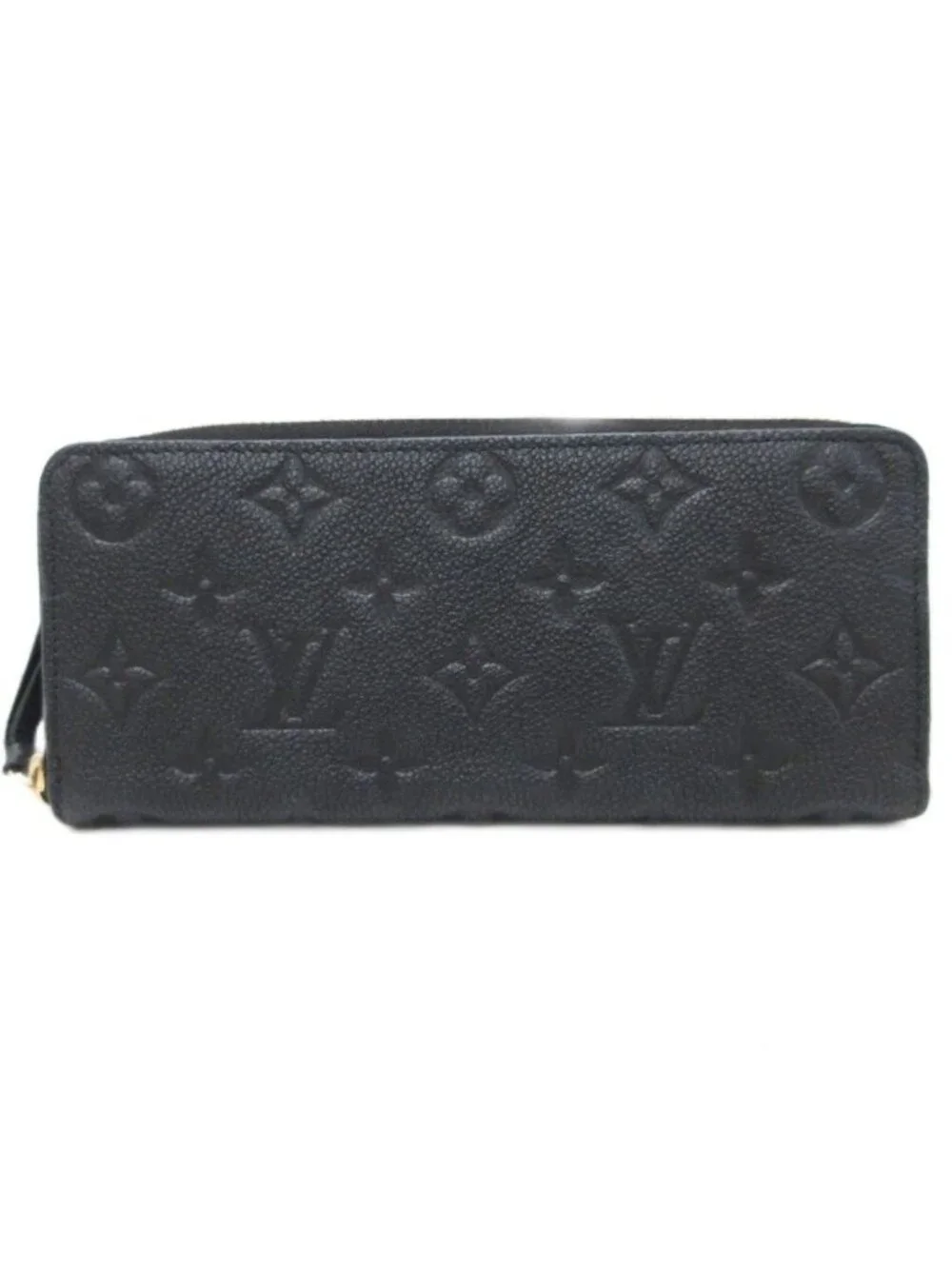 Louis Vuitton Portefeuille Clemence Monogram Empreinte Wallet Round Zip Logo